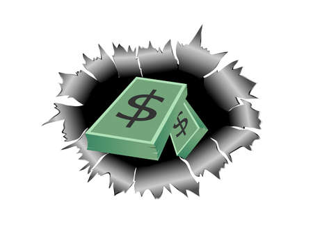 money through  the background のイラスト素材