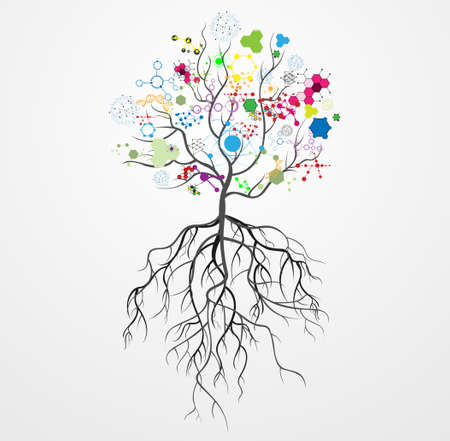 Molecule tree Vector illustration  のイラスト素材