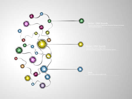 brain molecules to metal icons vector  のイラスト素材