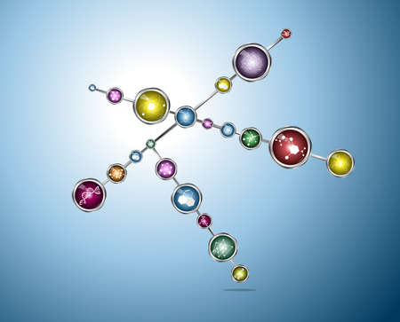 DNA molecule structure background のイラスト素材