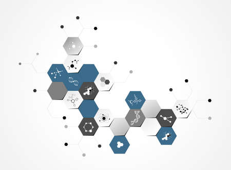  molecules medical background 