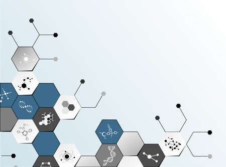 Science molecular structure abstract backgroundのイラスト素材