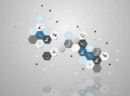 Science molecular structure abstract backgroundのイラスト素材