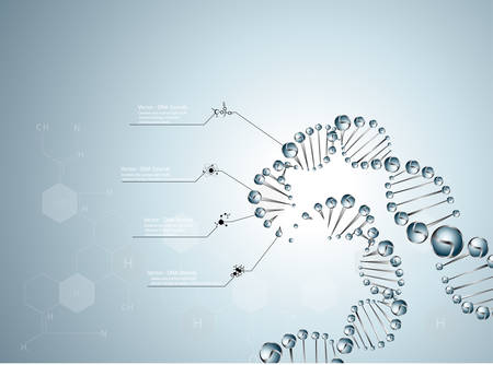 dna molecule structure background.  vector illustrationのイラスト素材