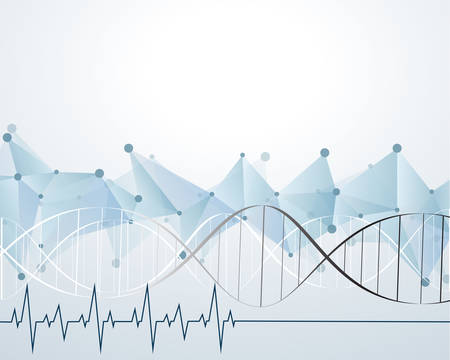 molecule heart Healthcare and Medical backgroundのイラスト素材