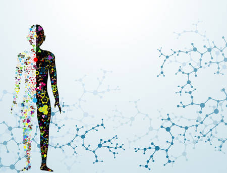 Molecule body concept of the human DNAのイラスト素材