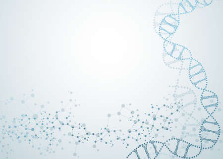 abstract concept of connecting molecules DNA network vector neuronsのイラスト素材