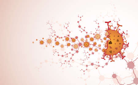 Spread concept Colonial virus covid-19 respiratory disease used in medicine and businessのイラスト素材