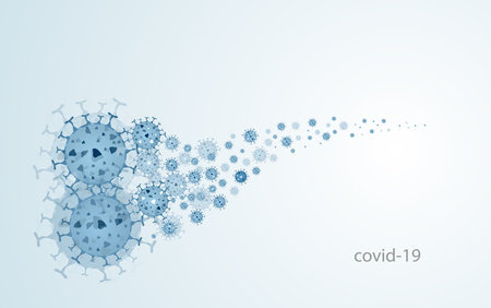 Colonial virus covid-19 connection concept used in medicineのイラスト素材