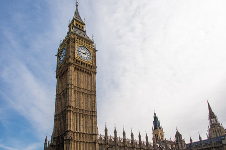 The Clock or Elizabeth Tower of the Houses of Parliament Big Ben