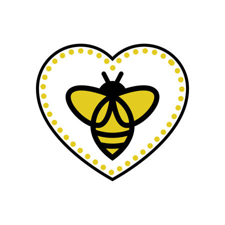Bee Logo Template vector icon illustration design, Hive Logotype concept, Bee Logo design, bee logo, Concept for honey package design. vector logotype with flying bee, Bee Logo Vector,のイラスト素材