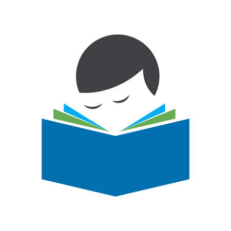 Baby book reading logo sign symbol