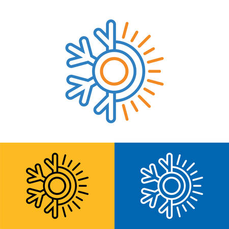 Air conditioner logo sign symbol Hot and cold symbolのイラスト素材