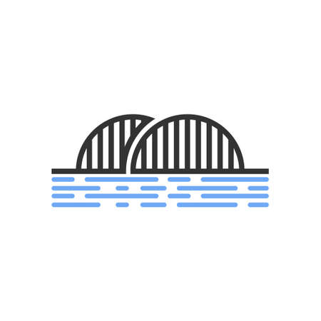 Creative abstract bridge logo design templateのイラスト素材
