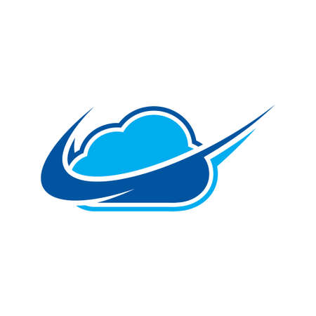 Cloud icon design template, data server, cloud vector iconのイラスト素材