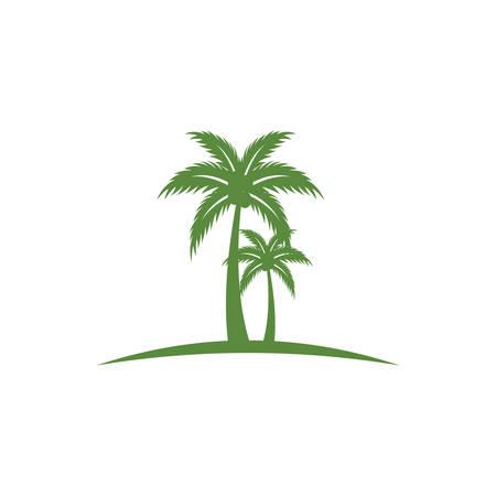 coconut tree design, Nature product coconut oil emblemのイラスト素材