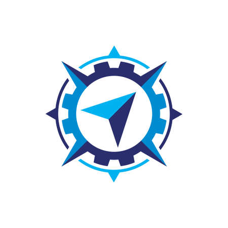 Compass Vector Icon, Modern Navigation Symbolのイラスト素材