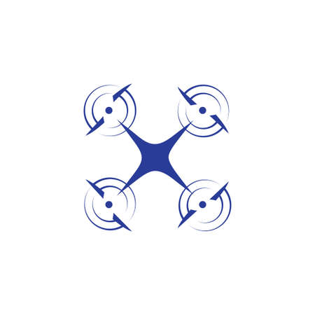 Drone Logo design vector templates, flying droneのイラスト素材