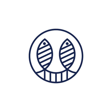 Fishing logo template, Fishing Logo Iconのイラスト素材
