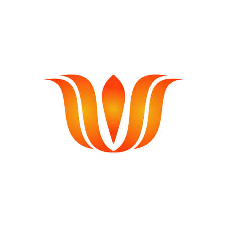 Fire flame Logo Template vector iconのイラスト素材