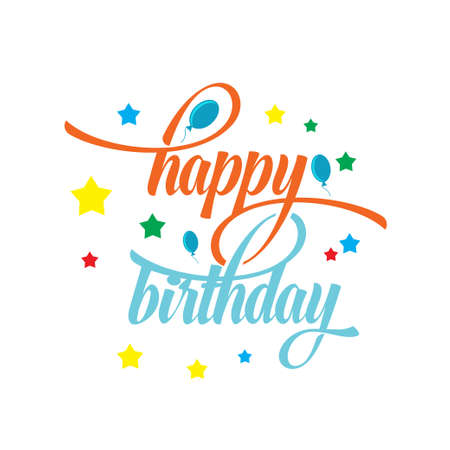 Happy Birthday Logo Vector Template Design Illustration, Birthday Logo designのイラスト素材