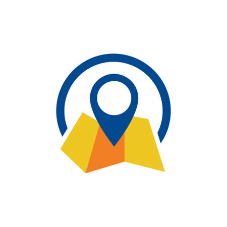 Location icon Map pointer sign Navigation pin symbol Creative logo design template