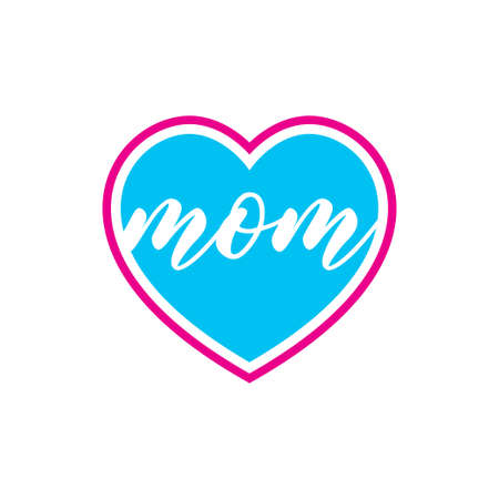 Mother Heart shape Logo design vector template, Mother love icon  logos of motherhood mom heart love logo, mother and baby stylized vector symbol mom hugs her child logo templateのイラスト素材