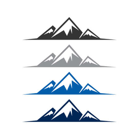 vector mountain and outdoor adventures logo, Mountain Logo Templateのイラスト素材