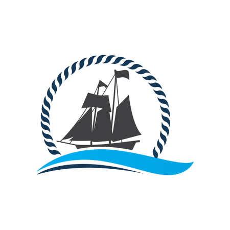 Ship Logo Cruise Or Ship Logo Boat logoのイラスト素材