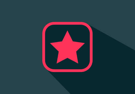 Star related glyph icon, Rank symbol. Favorite sign