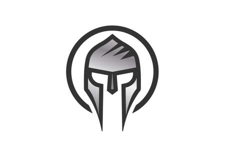 Warrior helmet logo, Warrior logo  design templateのイラスト素材