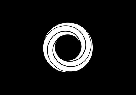 Abstract  Circle shape, swirl or spiral symbol, Vector illustration.のイラスト素材