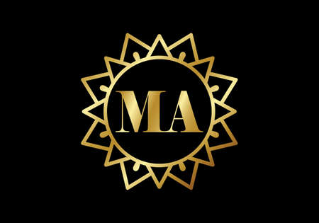 M A MA Initial Letter Logo design vector template, Graphic Alphabet Symbol for Corporate Business Identityのイラスト素材
