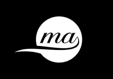 M A MA Initial Letter Logo design vector template, Graphic Alphabet Symbol for Corporate Business Identityのイラスト素材