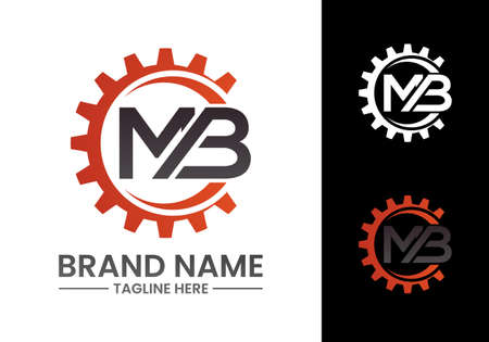 M B MB Initial Letter Logo design vector template, Graphic Alphabet Symbol for Corporate Business Identityのイラスト素材