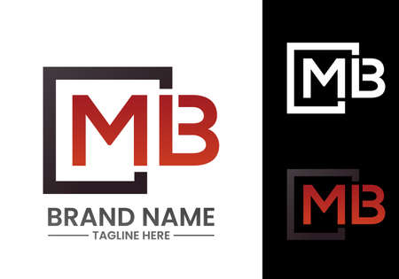 M B MB Initial Letter Logo design vector template, Graphic Alphabet Symbol for Corporate Business Identityのイラスト素材