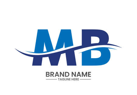 M B MB Initial Letter Logo design vector template, Graphic Alphabet Symbol for Corporate Business Identityのイラスト素材