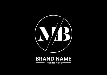 M B MB Initial Letter Logo design vector template, Graphic Alphabet Symbol for Corporate Business Identityのイラスト素材