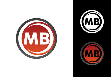 M B MB Initial Letter Logo design vector template, Graphic Alphabet Symbol for Corporate Business Identityのイラスト素材