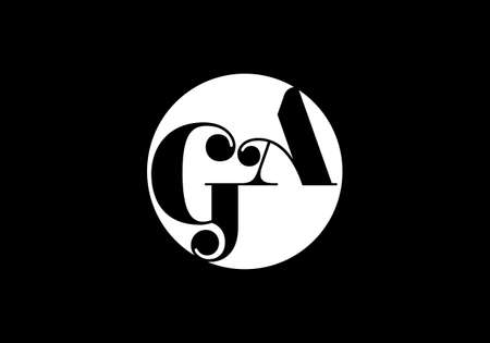 G A, GA Initial Letter Logo design vector template, Graphic Alphabet Symbol for Corporate Business Identityのイラスト素材