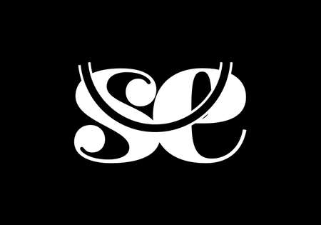 S E, SE Initial Letter Logo design vector template, Graphic Alphabet Symbol for Corporate Business Identityのイラスト素材