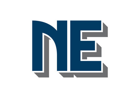 N E, NE Initial Letter Logo design vector template, Graphic Alphabet Symbol for Corporate Business Identityのイラスト素材
