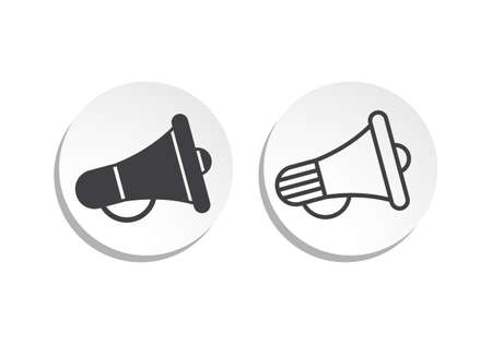 Electric megaphone or marketing advertising vector icon for apps and websitesのイラスト素材