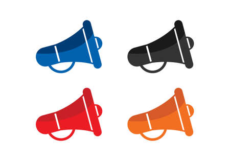 Electric megaphone or marketing advertising vector icon for apps and websitesのイラスト素材
