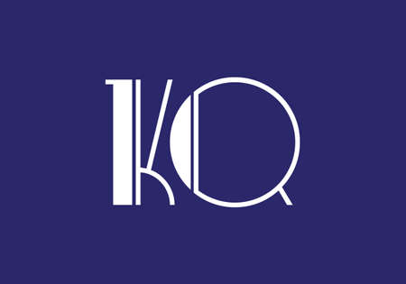 K Q Initial Letter Logo design vector template, Graphic Alphabet Symbol for Corporate Business Identityのイラスト素材