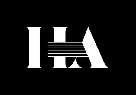 H A, HA Initial Letter Logo design vector template, Graphic Alphabet Symbol for Corporate Business Identityのイラスト素材