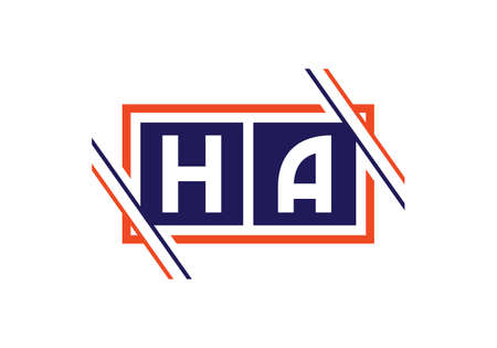 H A, HA Initial Letter Logo design vector template, Graphic Alphabet Symbol for Corporate Business Identityのイラスト素材