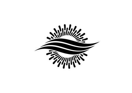 Air conditioner logo sign symbol, Hot and cold symbolのイラスト素材