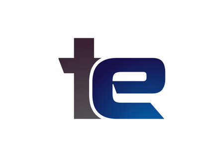 T E, TE Initial Letter Logo design vector template, Graphic Alphabet Symbol for Corporate Business Identityのイラスト素材