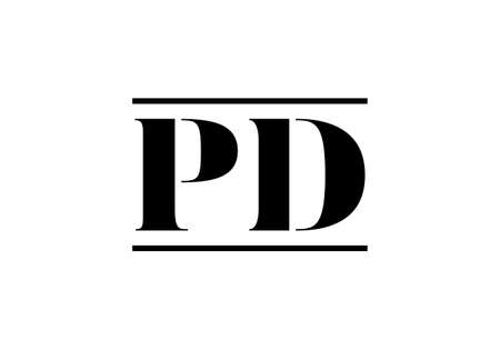 P D, PD Initial Letter Logo design vector template, Graphic Alphabet Symbol for Corporate Business Identityのイラスト素材